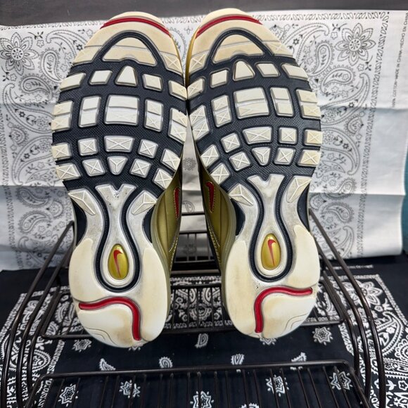 Nike Air Max 97 QS Metallic Gold/Black Athletic Shoes AT5458-002 Men’s Size 7 - Picture 8 of 9